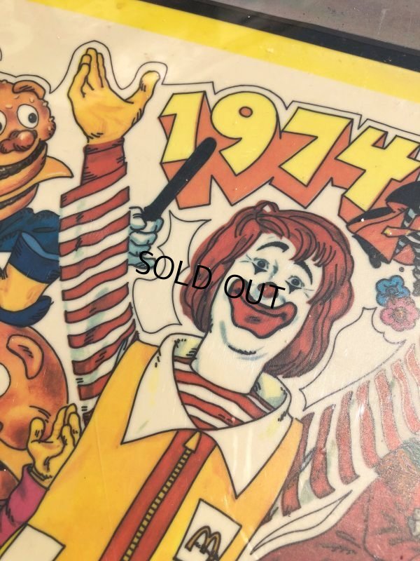 画像7: 70s Vintage McDonalds GET YOUR POSTER CALENDAR Translite Store Display Sign (B452) 
