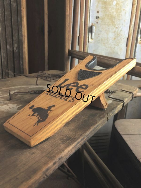 画像9: Vintage LEE RIDERS Advertising Wood Boot Jack Bucking Horse (B455)