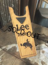 Vintage LEE RIDERS Advertising Wood Boot Jack Bucking Horse (B455)
