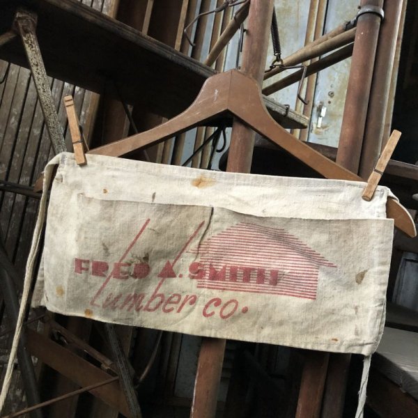画像1: Vintage Advertising Work Apron FRED A.SMITH Lumber (B468)