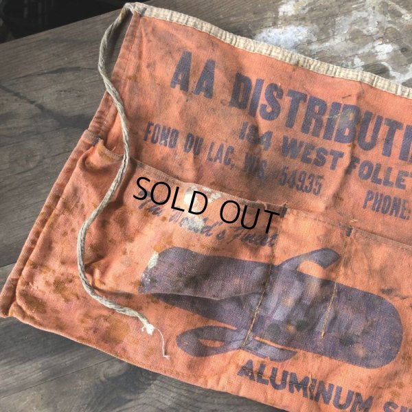 画像7: Vintage Advertising Work Apron AA DISTRIBUTING aluminum sidings (B478)
