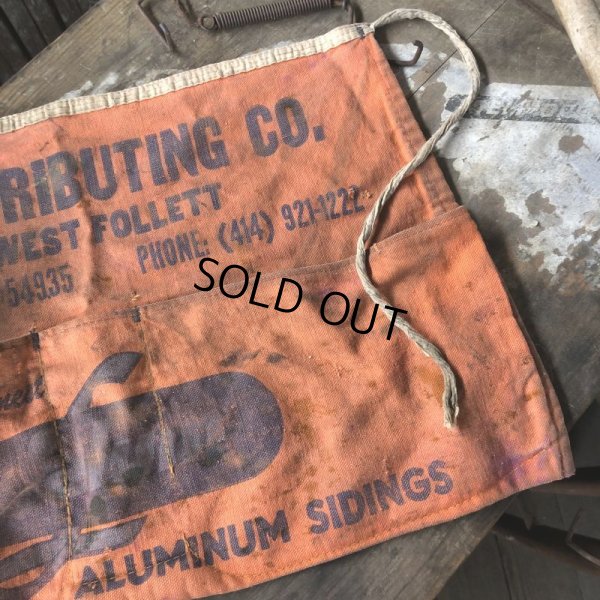 画像9: Vintage Advertising Work Apron AA DISTRIBUTING aluminum sidings (B478)