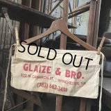 Vintage Advertising Work Apron GLAIZE & BRO. (B469)