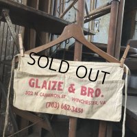 Vintage Advertising Work Apron GLAIZE & BRO. (B469)