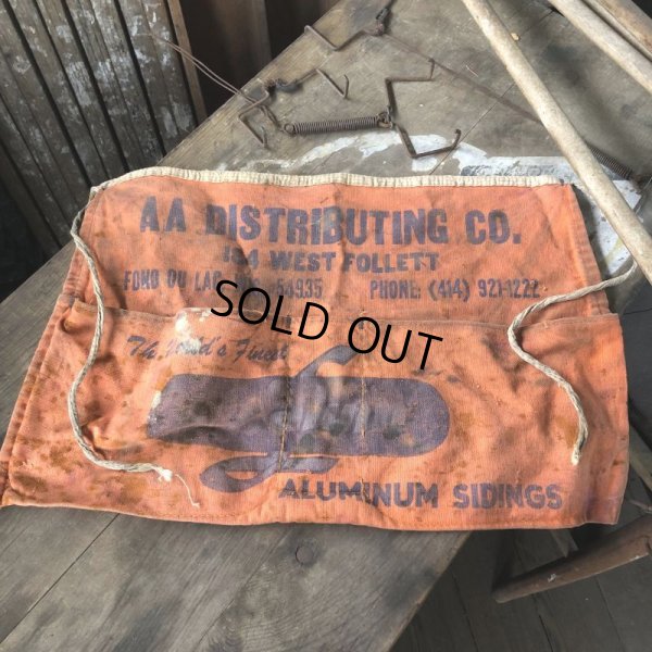 画像6: Vintage Advertising Work Apron AA DISTRIBUTING aluminum sidings (B478)