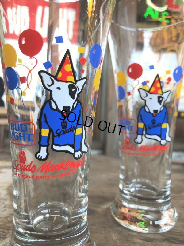 画像3: Vintage Budweiser Bud Light Spuds Mackenzie The Party Animal 1987 Beer Glass (B480)