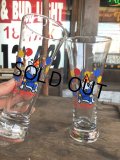 Vintage Budweiser Bud Light Spuds Mackenzie The Party Animal 1987 Beer Glass (B480)