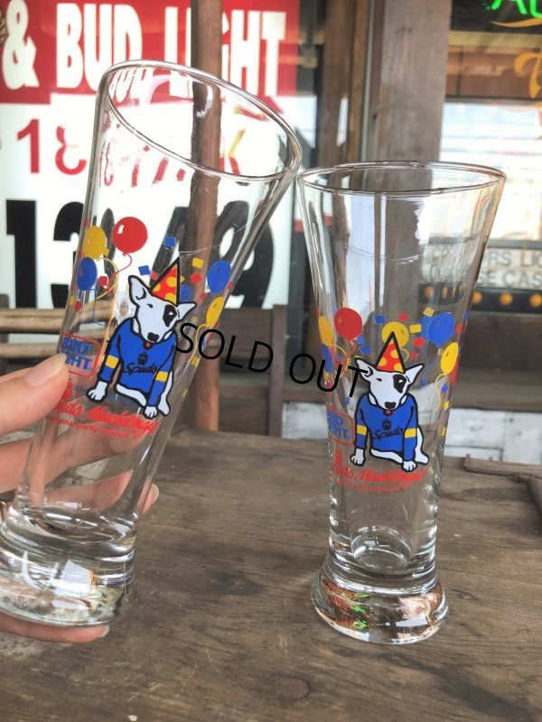 画像1: Vintage Budweiser Bud Light Spuds Mackenzie The Party Animal 1987 Beer Glass (B480)