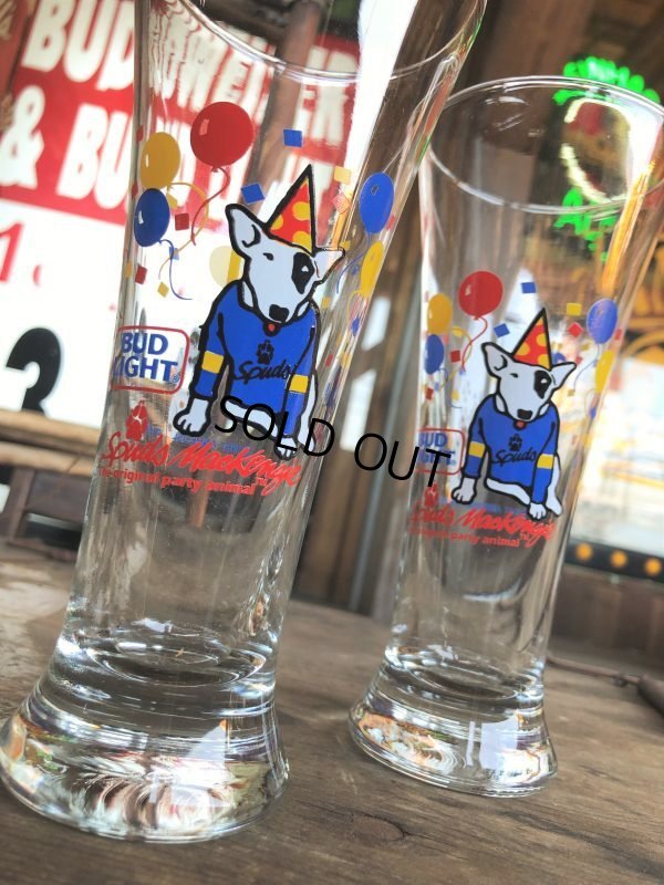 画像2: Vintage Budweiser Bud Light Spuds Mackenzie The Party Animal 1987 Beer Glass (B480)