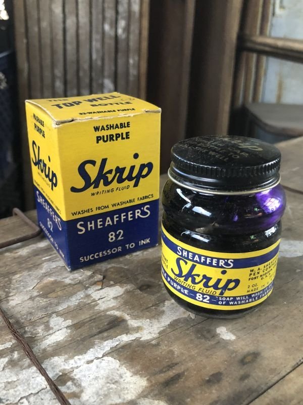 画像1: Vintage Sheaffer's Skrip Ink Bottle 2 OZ. (B489)