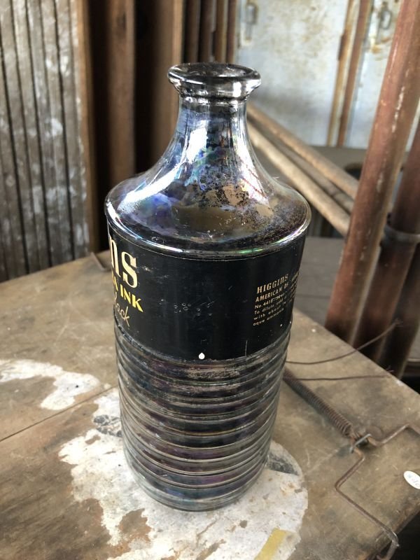 画像2: Antique HIGGINS American India Ink Bottle (B484)