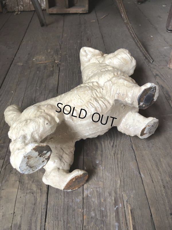 画像11: Vintage Sealyham Terrier Heavy Cast Iron Door Stop Statue (B491)