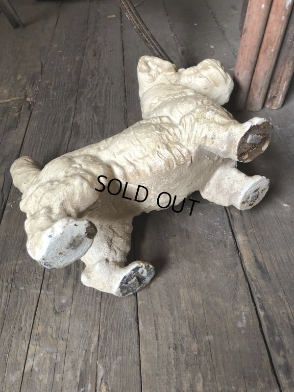 画像3: Vintage Sealyham Terrier Heavy Cast Iron Door Stop Statue (B492)
