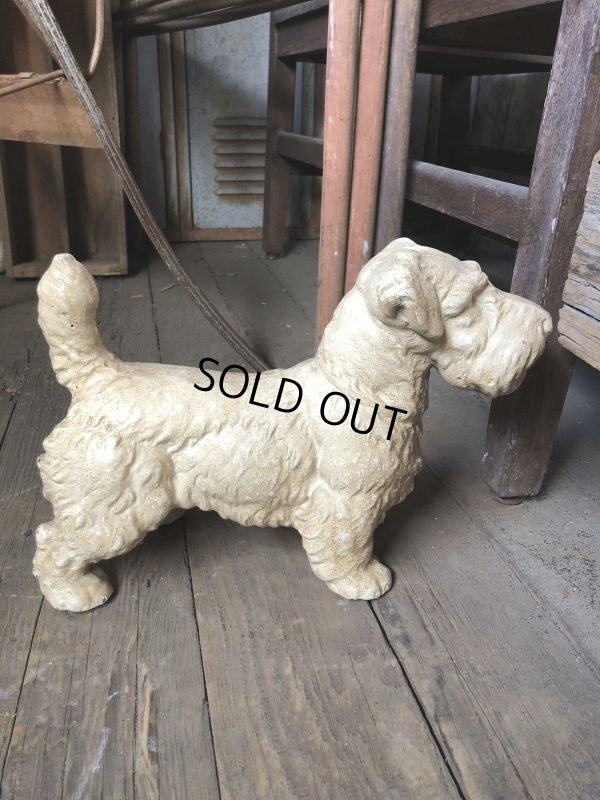 画像7: Vintage Sealyham Terrier Heavy Cast Iron Door Stop Statue (B492)