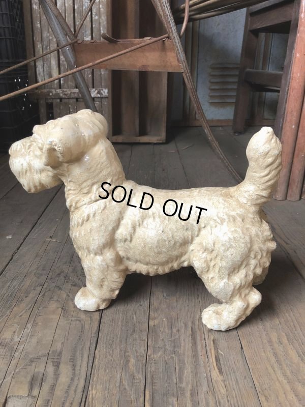 画像2: Vintage Sealyham Terrier Heavy Cast Iron Door Stop Statue (B491)