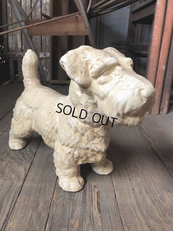 画像5: Vintage Sealyham Terrier Heavy Cast Iron Door Stop Statue (B491)