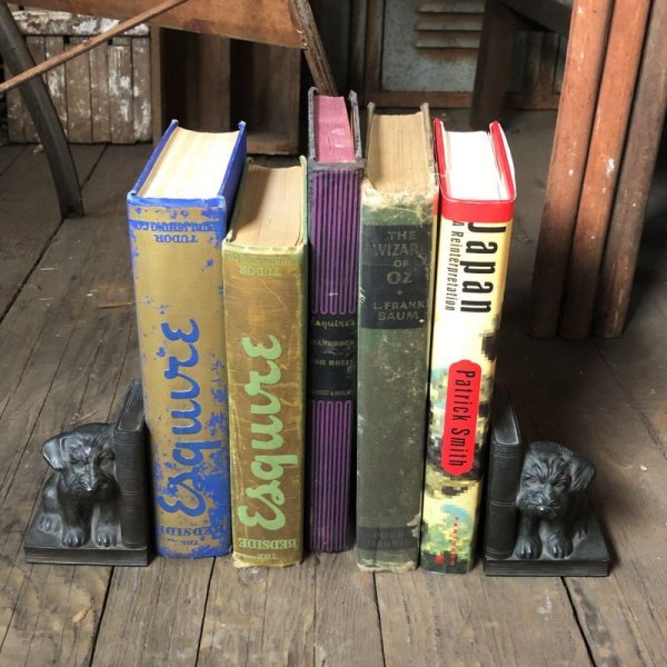 画像1: Vintage Sealyham Terrier Brass Metal Bookends Matching Pair (B493)