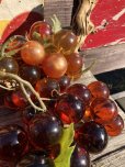 画像11: Vintage Mid-Century Lucite Acrylic Amber Grapes on Driftwood Base (B499)