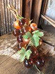 画像4: Vintage Mid-Century Lucite Acrylic Amber Grapes on Driftwood Base (B498)