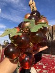 画像13: Vintage Mid-Century Lucite Acrylic Amber Grapes on Driftwood Base (B498)