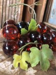 画像6: Vintage Mid-Century Lucite Acrylic Amber Grapes on Driftwood Base (B499)