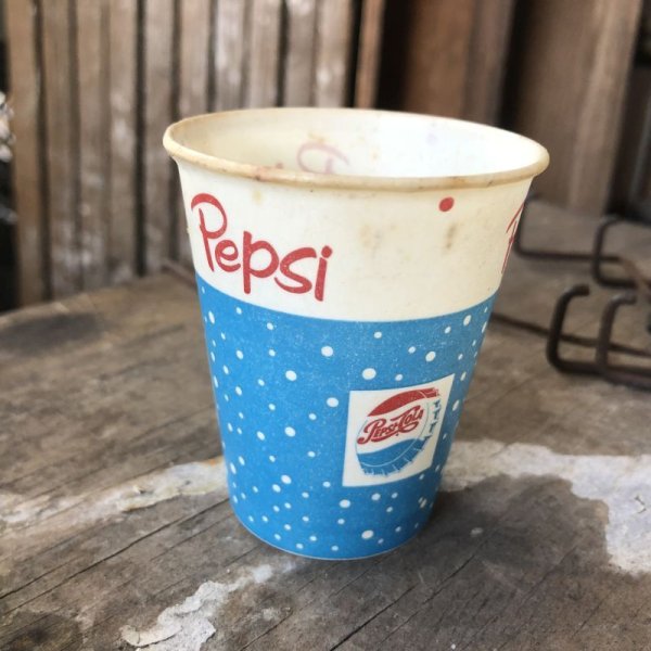 画像1: Vintage Wax Paper Cup Pepsi (B526)