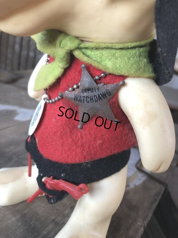 画像6: 60s Vintage Roy Des of Fla Dog Coin Bank Sheriff Red (B536)