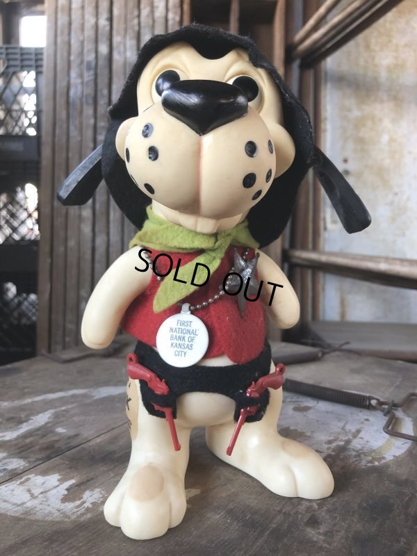 画像2: 60s Vintage Roy Des of Fla Dog Coin Bank Sheriff Red (B536)