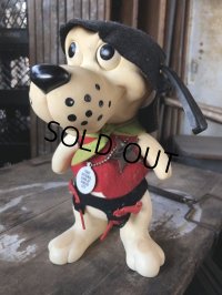 60s Vintage Roy Des of Fla Dog Coin Bank Sheriff Red (B536)