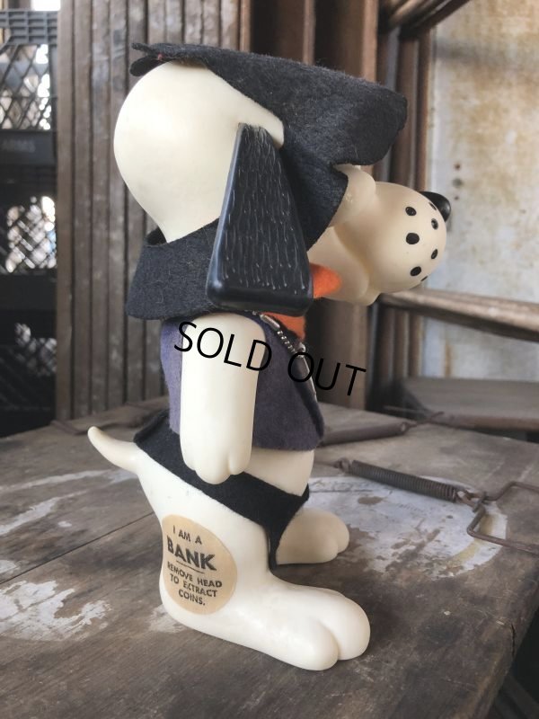 画像2: 60s Vintage Roy Des of Fla Dog Coin Bank Sheriff Navy Blue (B534)