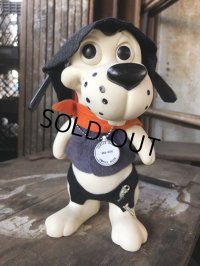 60s Vintage Roy Des of Fla Dog Coin Bank Sheriff Navy Blue (B534)