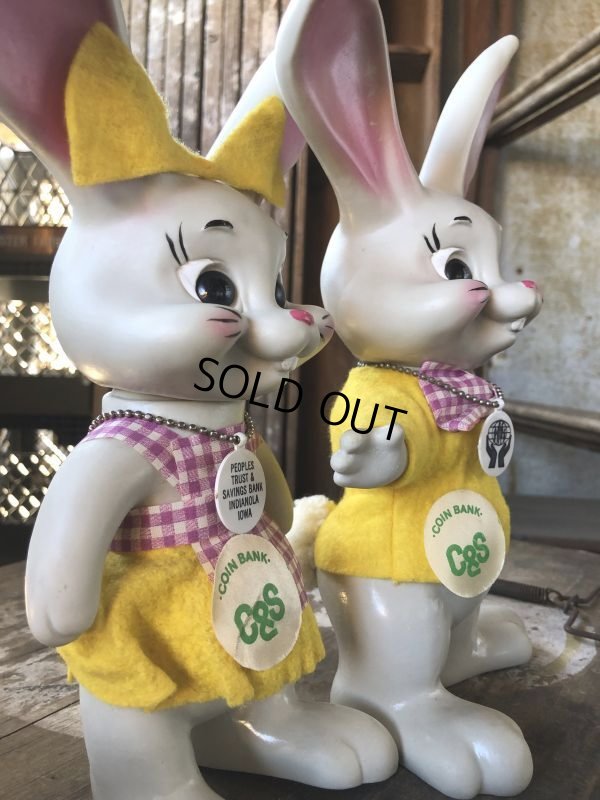 画像11: 60s Vintage Roy Des of Fla Bunny Rabbit Coin Bank Set (B534)