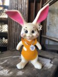 画像1: 60s Vintage Roy Des of Fla Bunny Rabbit Coin Bank Yellow (B539) (1)