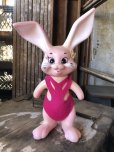 画像1: 60s Vintage Roy Des of Fla Bunny Rabbit Coin Bank Pink (B537) (1)