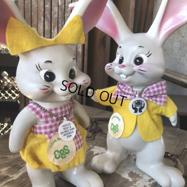 画像8: 60s Vintage Roy Des of Fla Bunny Rabbit Coin Bank Set (B534)