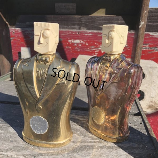 画像13: 40s Vintage HIS Northwoods Mens Cologne Bottle Art Deco Design Rare Gold Version (B547)