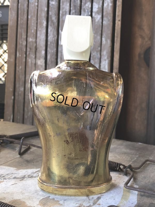 画像5: 40s Vintage HIS Northwoods Mens Cologne Bottle Art Deco Design Rare Gold Version (B547)