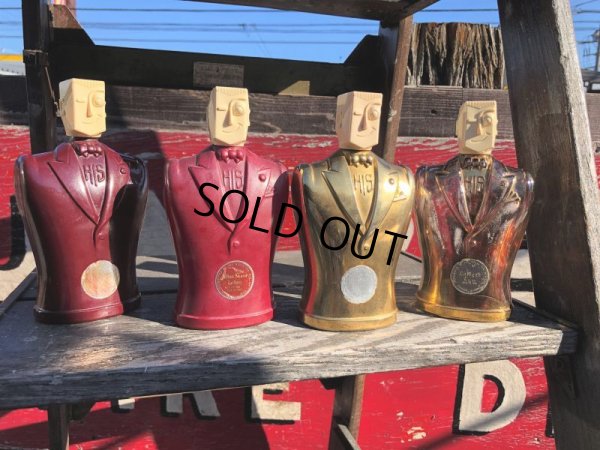 画像17: 40s Vintage HIS Northwoods Mens Cologne Bottle Art Deco Design Rare Gold Version (B547)