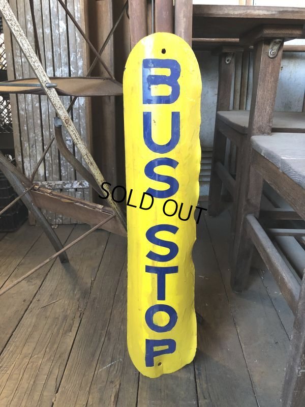 画像16: Antique U.S.A New Orleans BUS STOP Heavy Duty Porcelain Street Sign (B557)