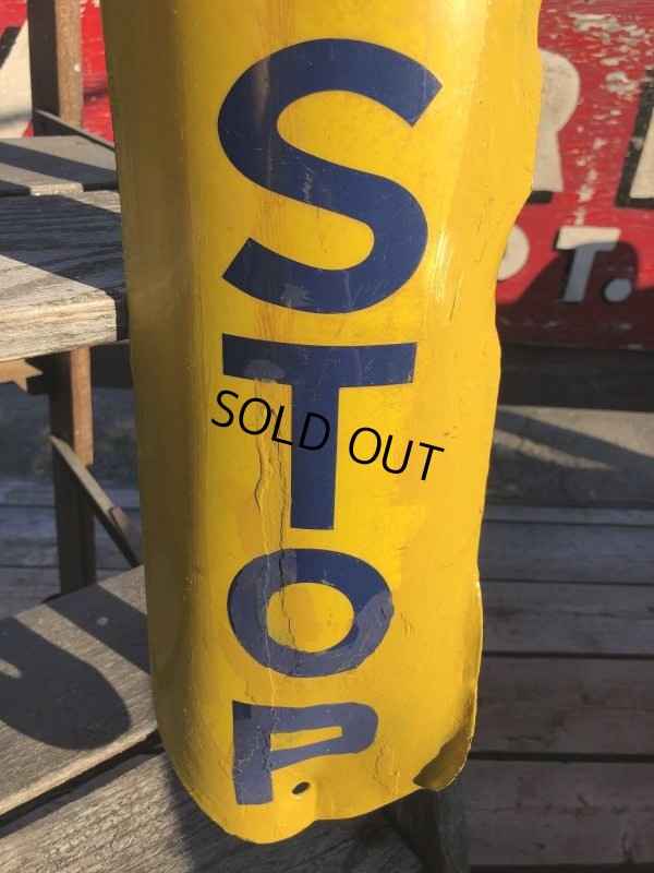 画像8: Antique U.S.A New Orleans BUS STOP Heavy Duty Porcelain Street Sign (B557)