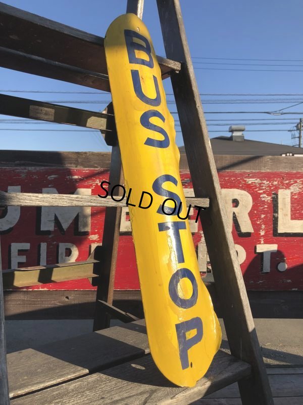 画像11: Antique U.S.A New Orleans BUS STOP Heavy Duty Porcelain Street Sign (B557)