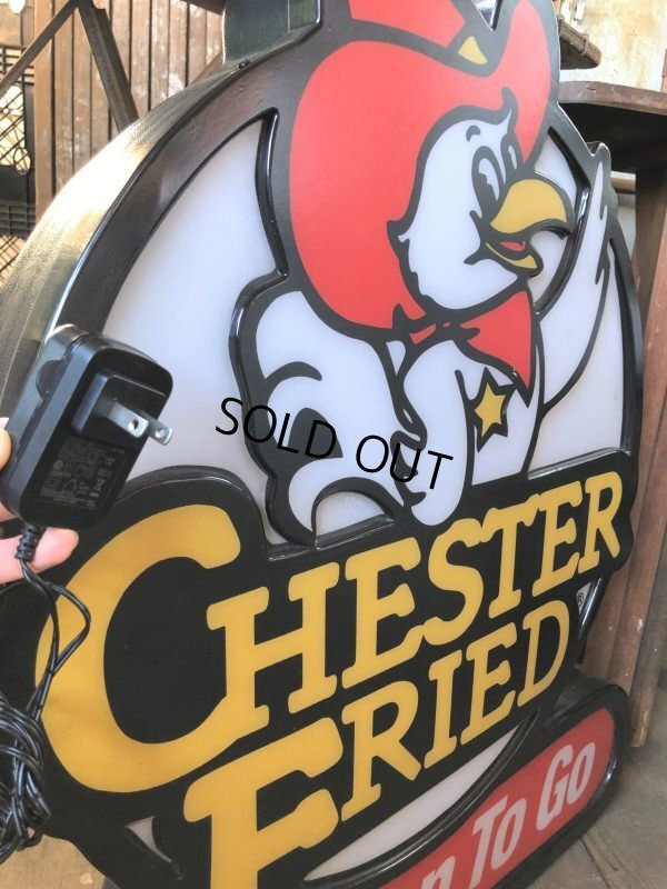 画像6: Vintage Chester's Fried Chicken Advertising Store Display Lighted Sign (B558)