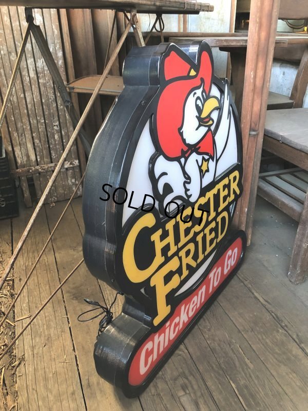 画像13: Vintage Chester's Fried Chicken Advertising Store Display Lighted Sign (B558)