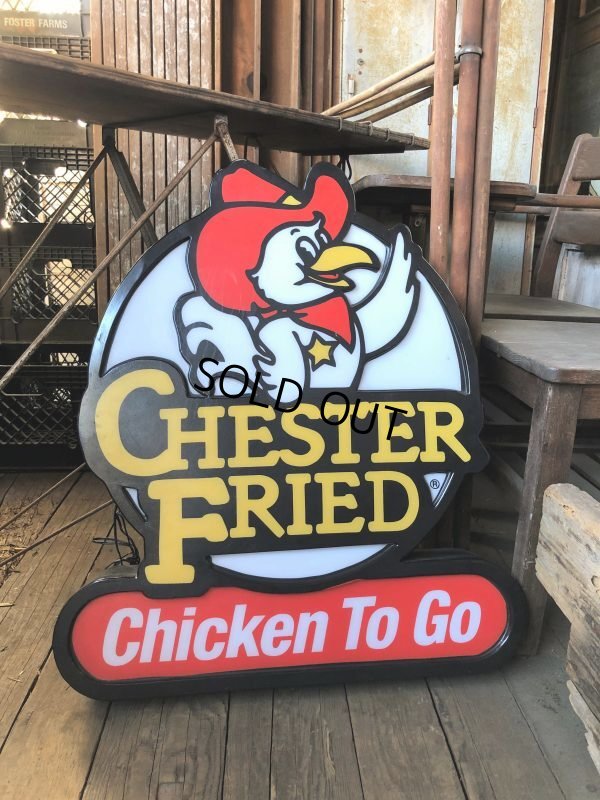 画像9: Vintage Chester's Fried Chicken Advertising Store Display Lighted Sign (B558)