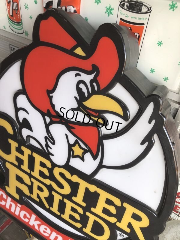 画像2: Vintage Chester's Fried Chicken Advertising Store Display Lighted Sign (B558)