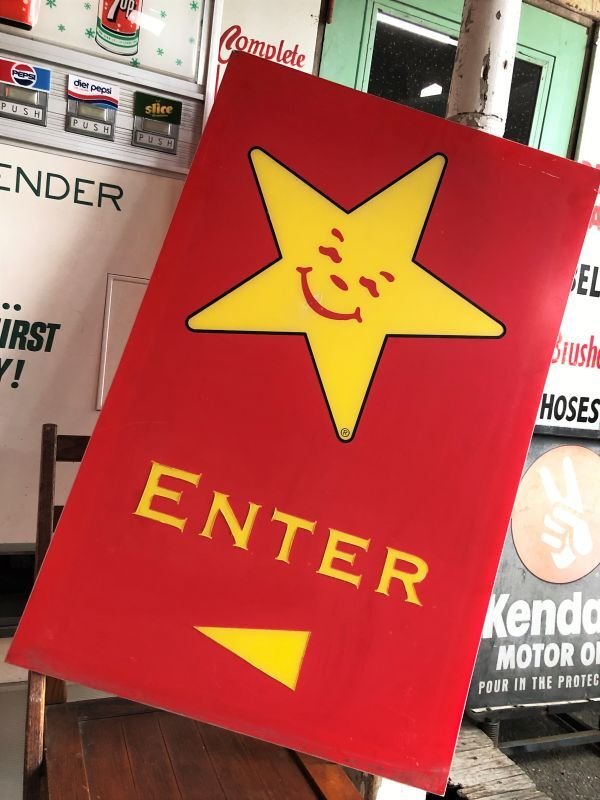 画像1: Vintage U.S.A. Original Carl's Jr Drive-thru ENTER Sign (B560)