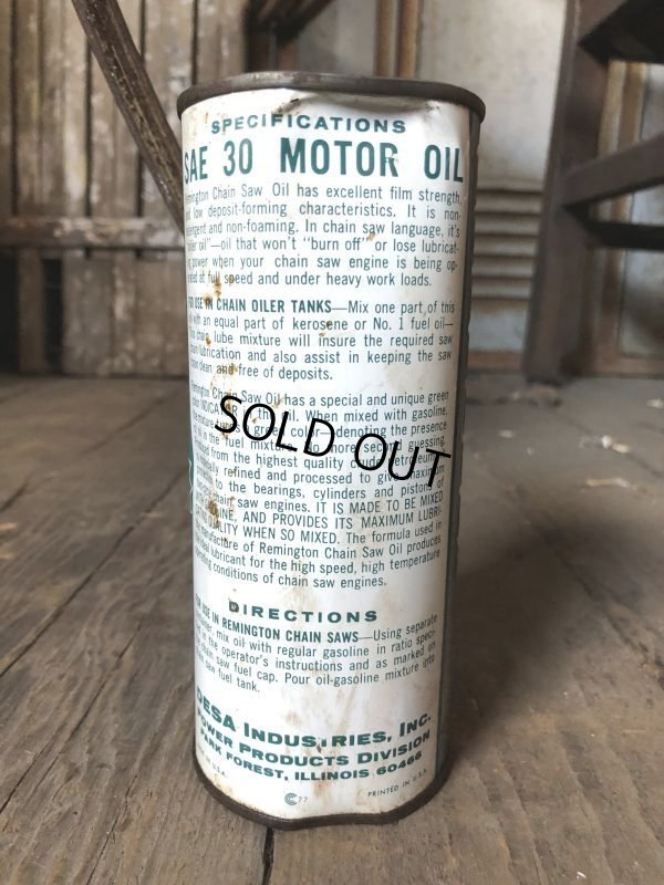 画像4: Vintage Oil Can REMINGTON Chain Saw Oil (C532) 