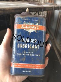 Vintage Oil Can ALLSTATE Rubber Lubricant (C504)