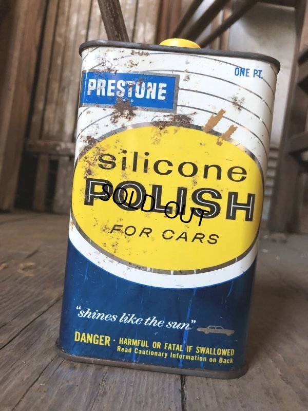 画像5: Vintage 1pt Oil Can PRESTONE Silicon Polish for Cars (C525) 