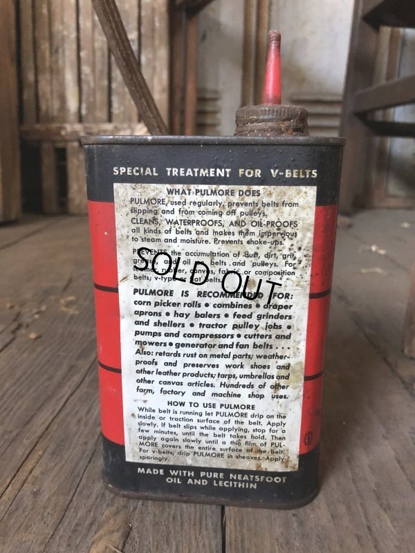 画像4: Vintage 1Pt Oil Can PLUMORE BELT Treatment (C503)
